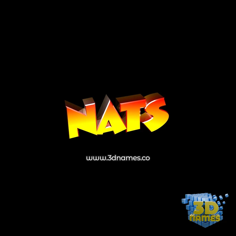 nats in Black Background style - 3D name wallpaper
