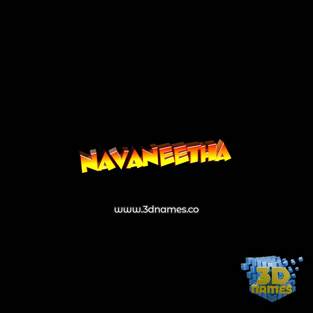 navaneetha in Black Background style - 3D name wallpaper