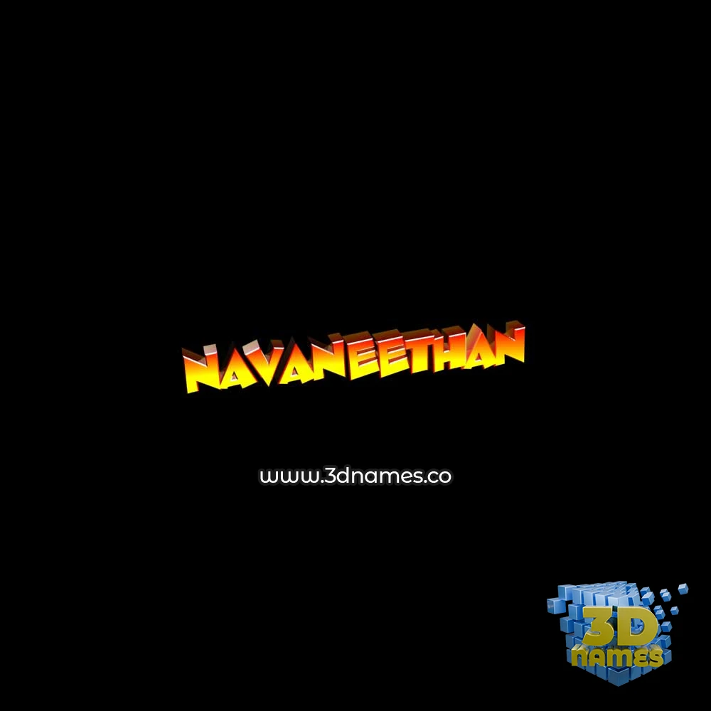 navaneethan in Black Background style - 3D name wallpaper