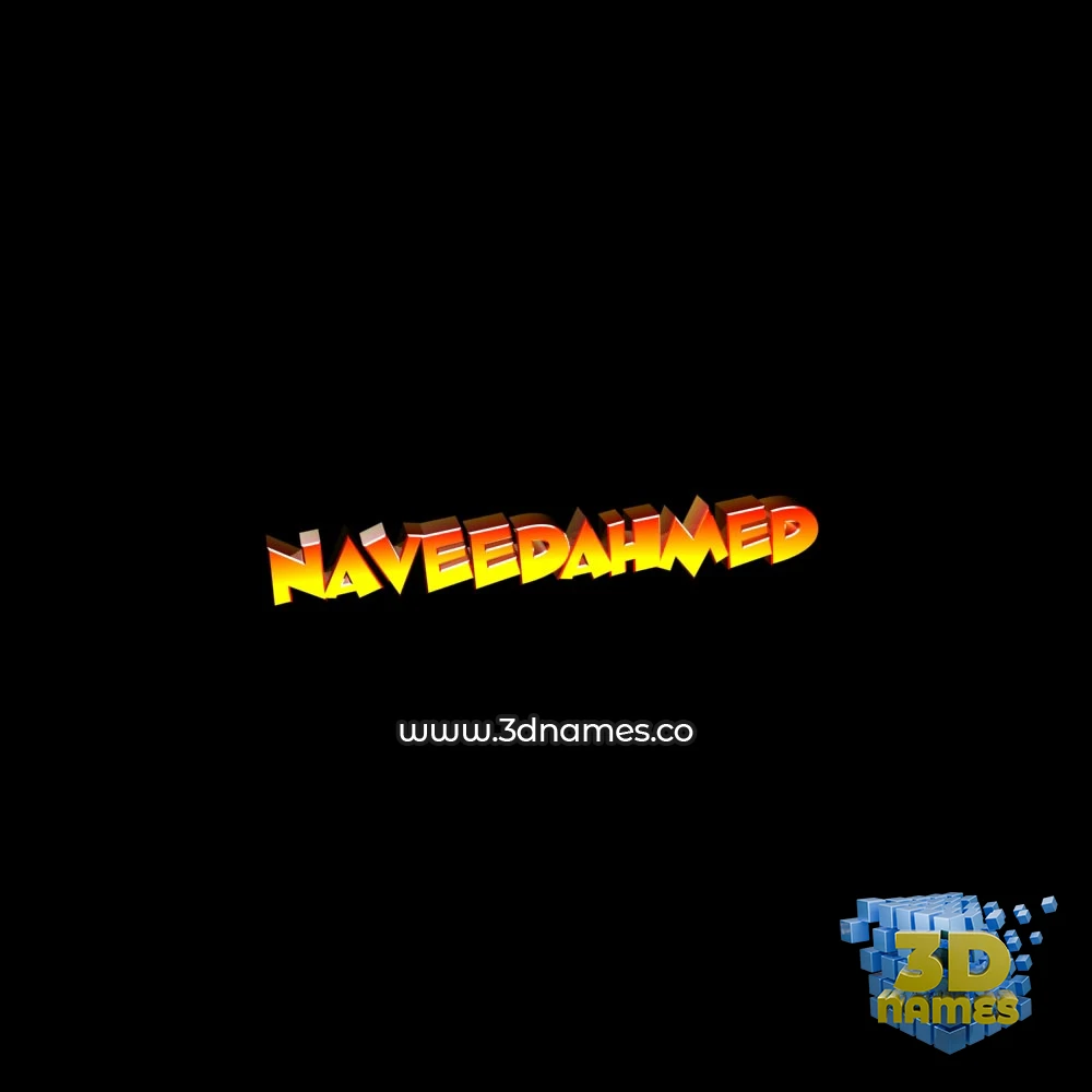 naveedahmed in Black Background style - 3D name wallpaper
