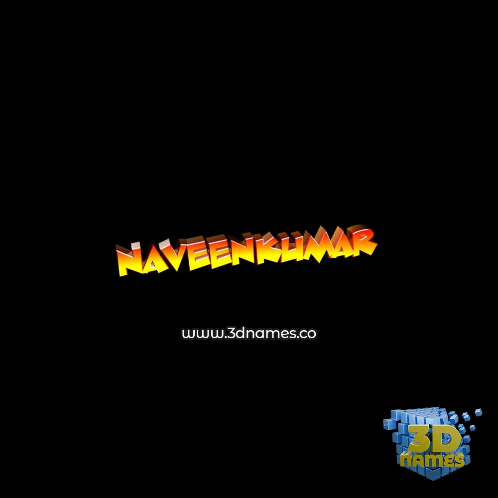 naveenkumar in Black Background style - 3D name wallpaper