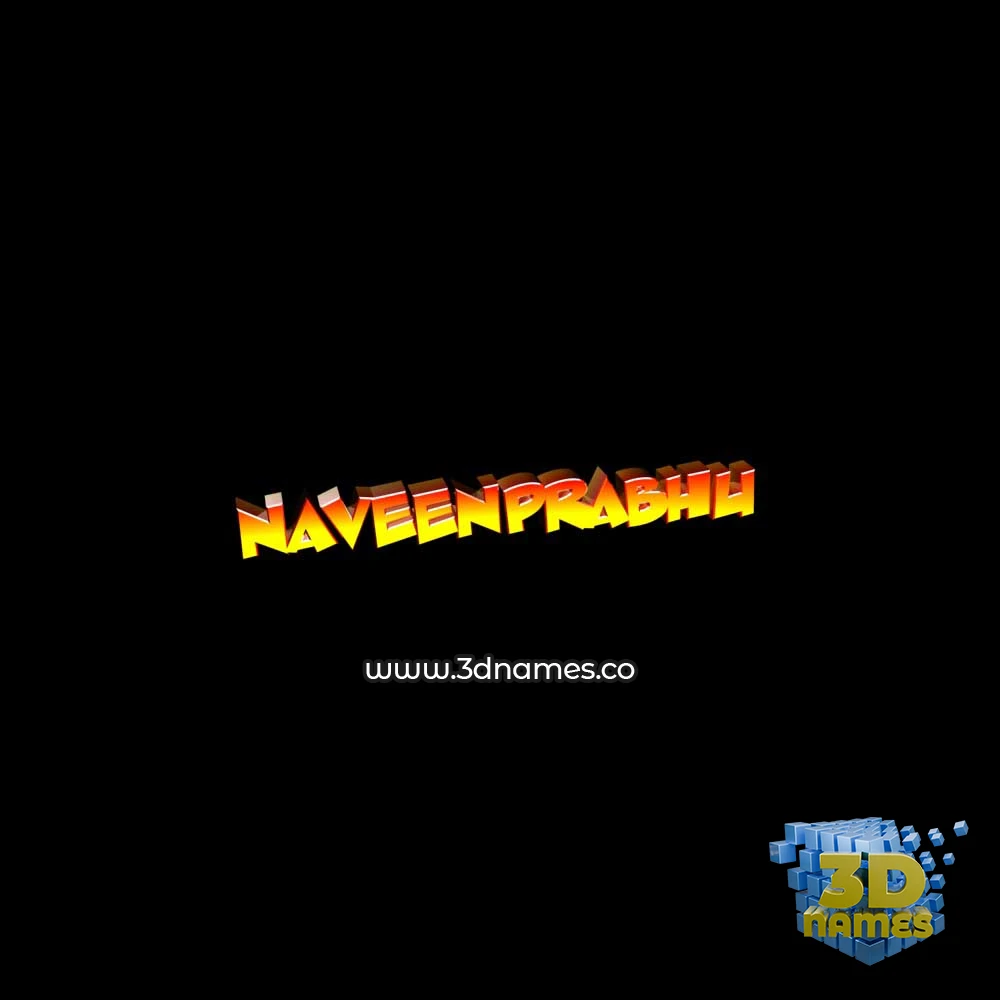 naveenprabhu in Black Background style - 3D name wallpaper