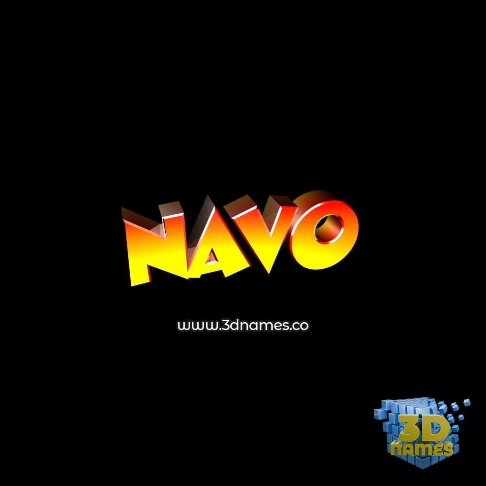 navo in Black Background style - 3D name wallpaper