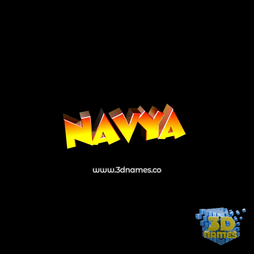 navya in Black Background style - 3D name wallpaper