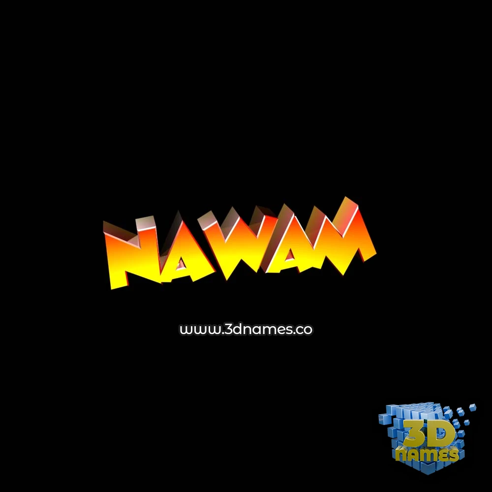 nawam in Black Background style - 3D name wallpaper