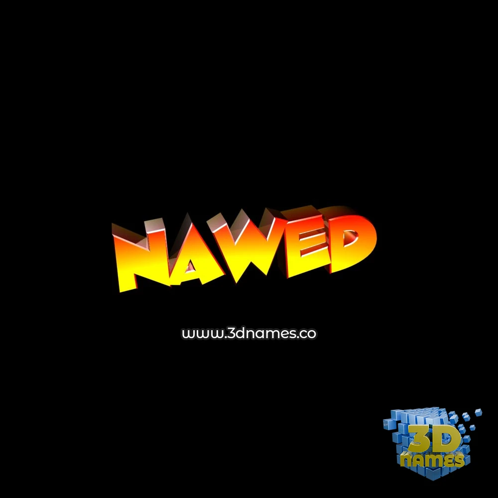 nawed in Black Background style - 3D name wallpaper