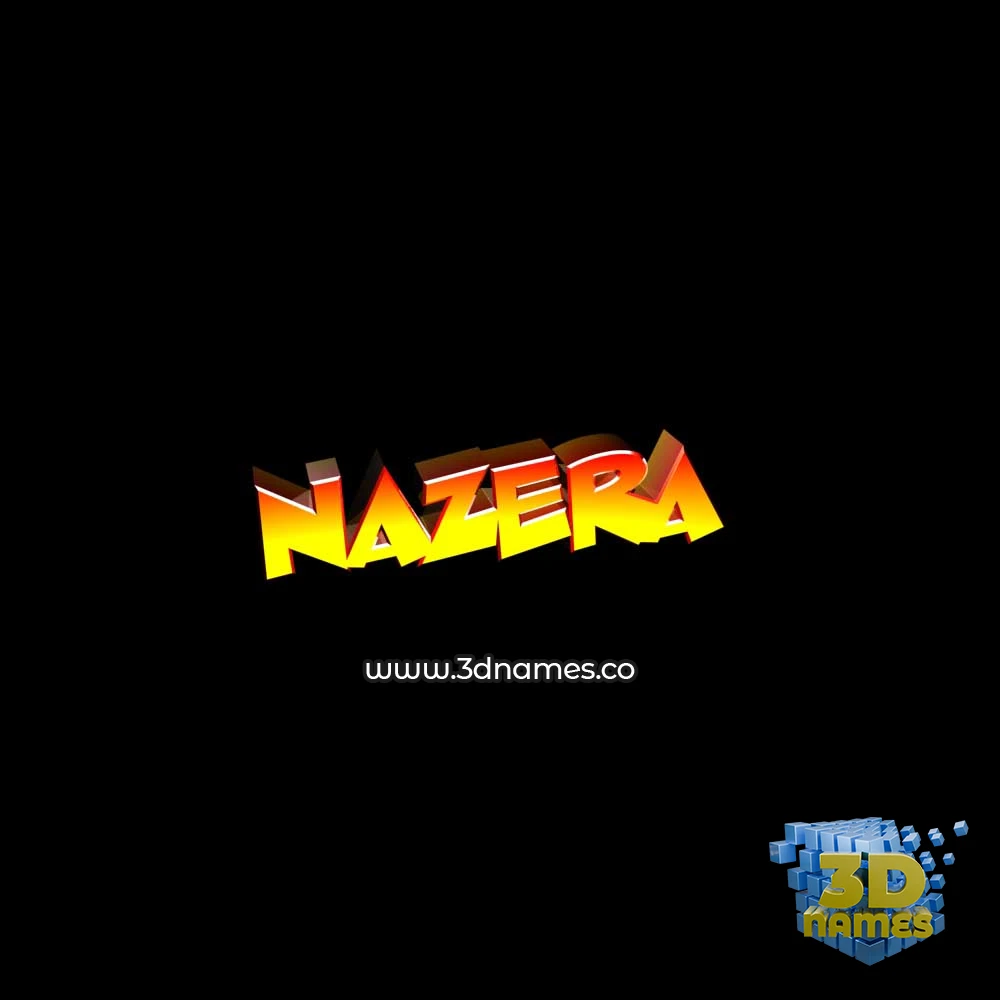 nazera in Black Background style - 3D name wallpaper