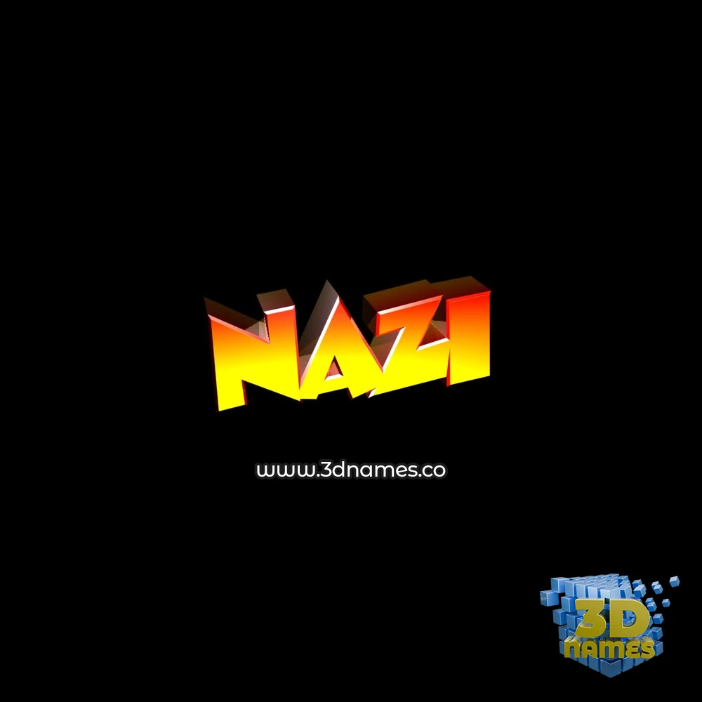 nazi in Black Background style - 3D name wallpaper