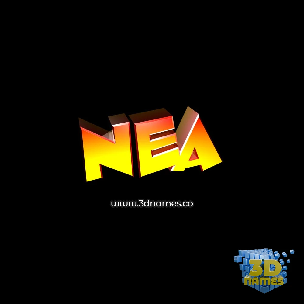 nea in Black Background style - 3D name wallpaper