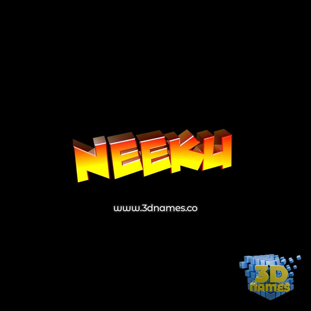 neeku in Black Background style - 3D name wallpaper