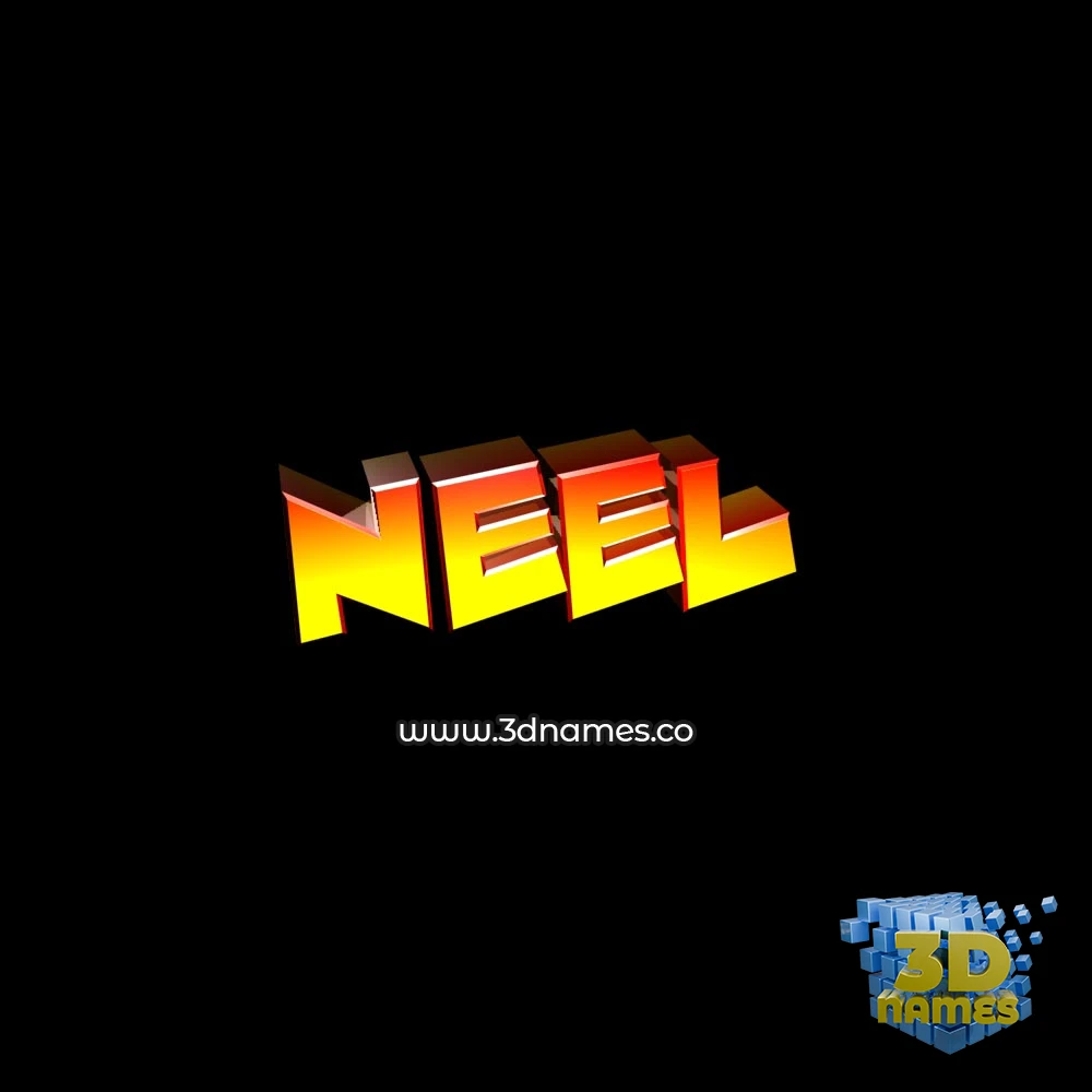 neel in Black Background style - 3D name wallpaper