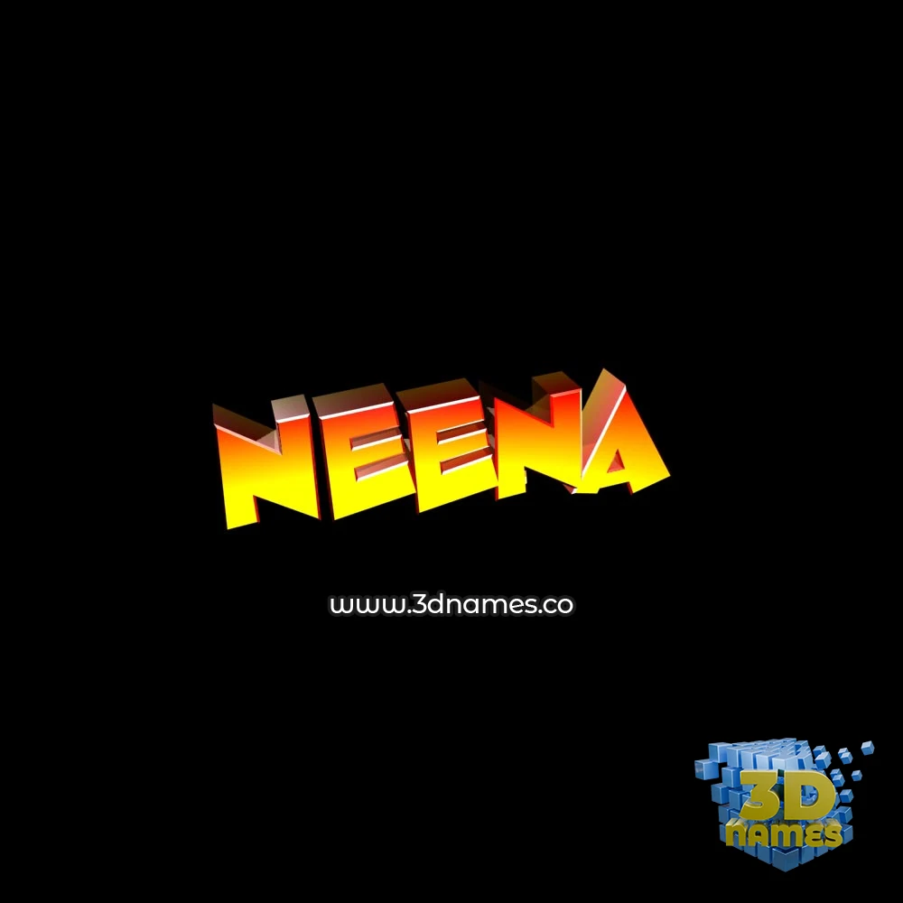 neena in Black Background style - 3D name wallpaper