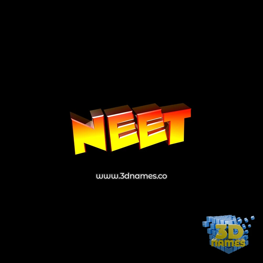 neet in Black Background style - 3D name wallpaper