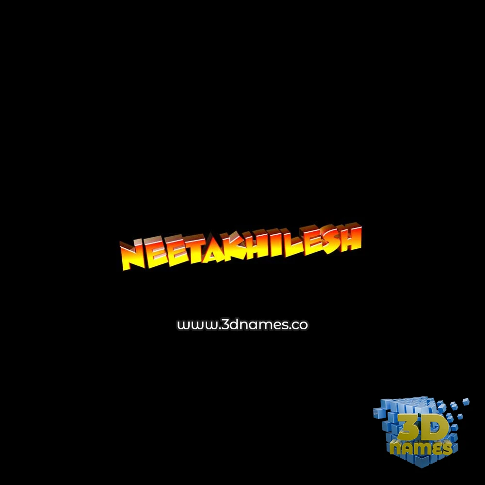 neetakhilesh in Black Background style - 3D name wallpaper