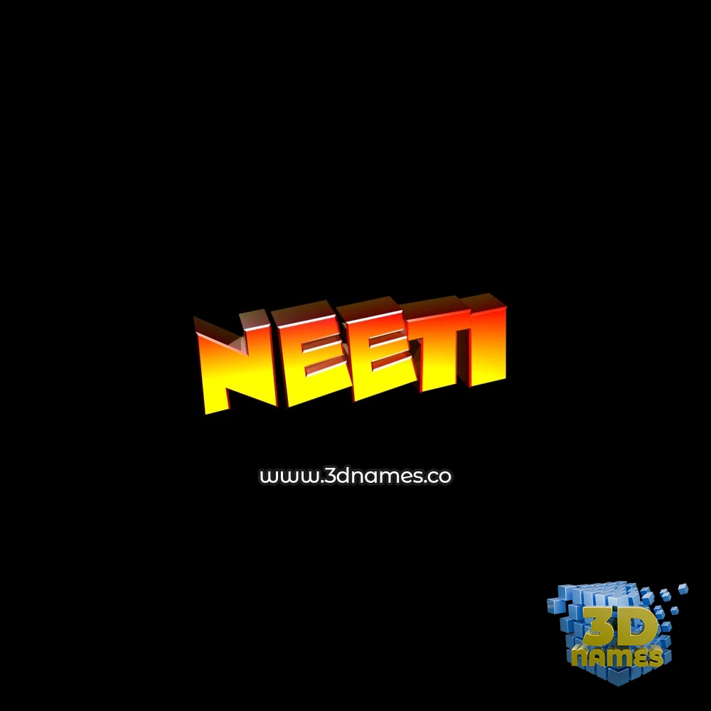 neeti in Black Background style - 3D name wallpaper