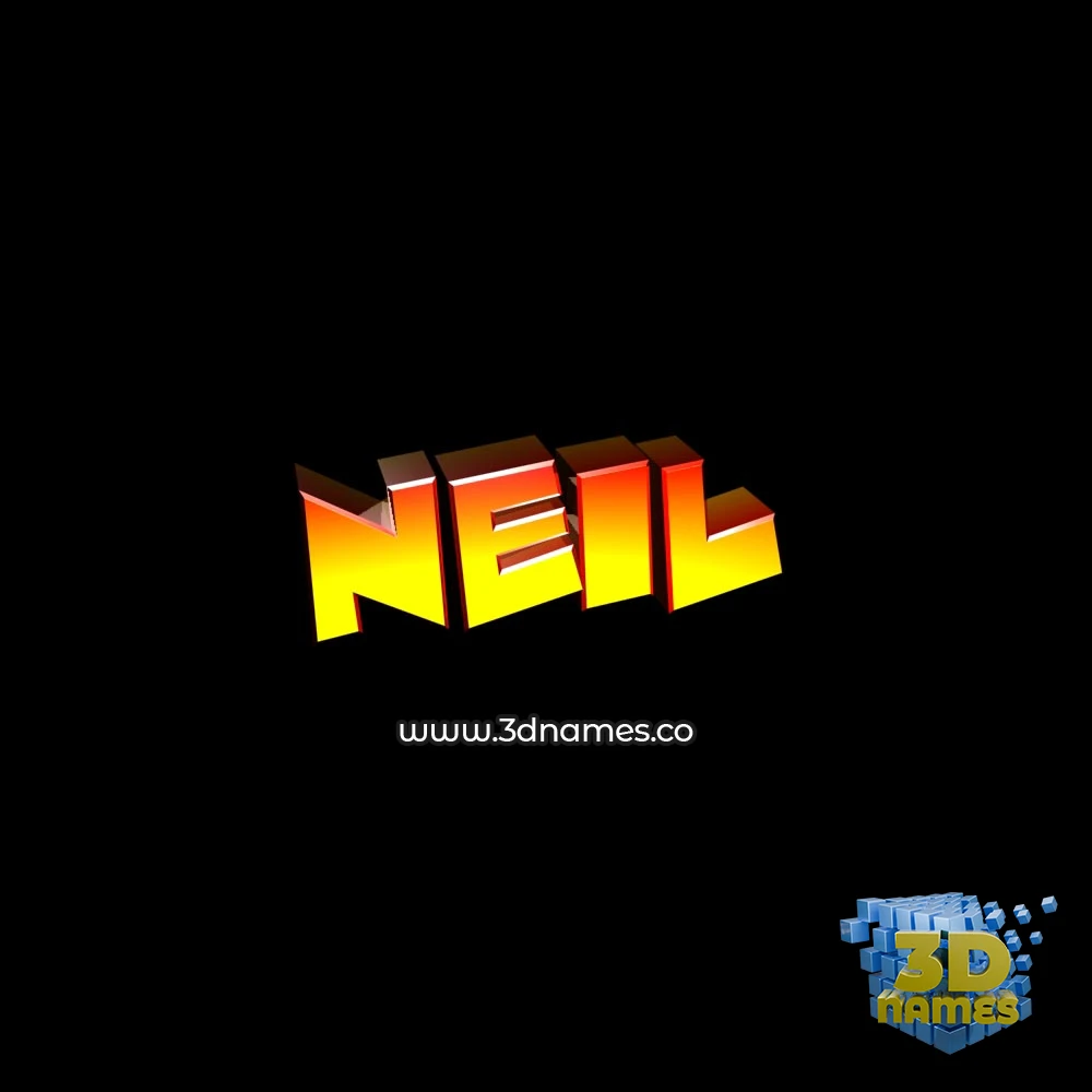neil in Black Background style - 3D name wallpaper