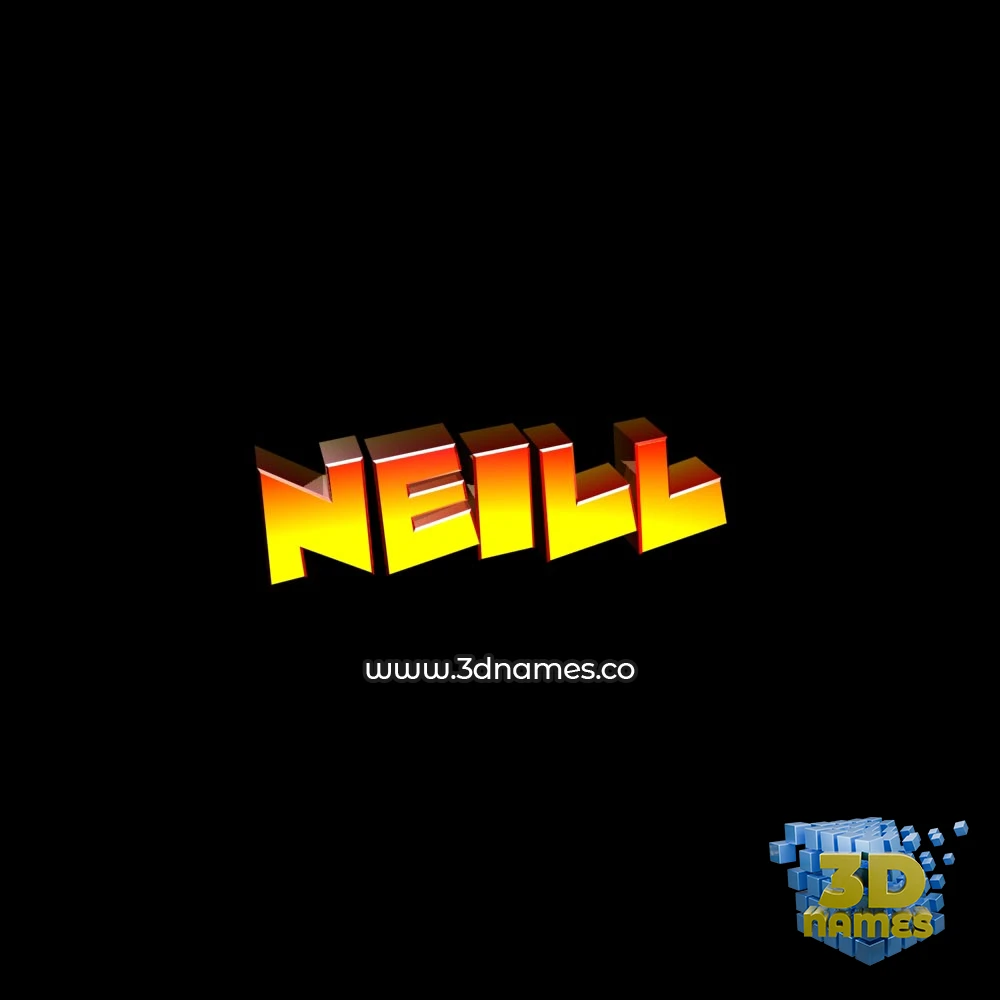neill in Black Background style - 3D name wallpaper