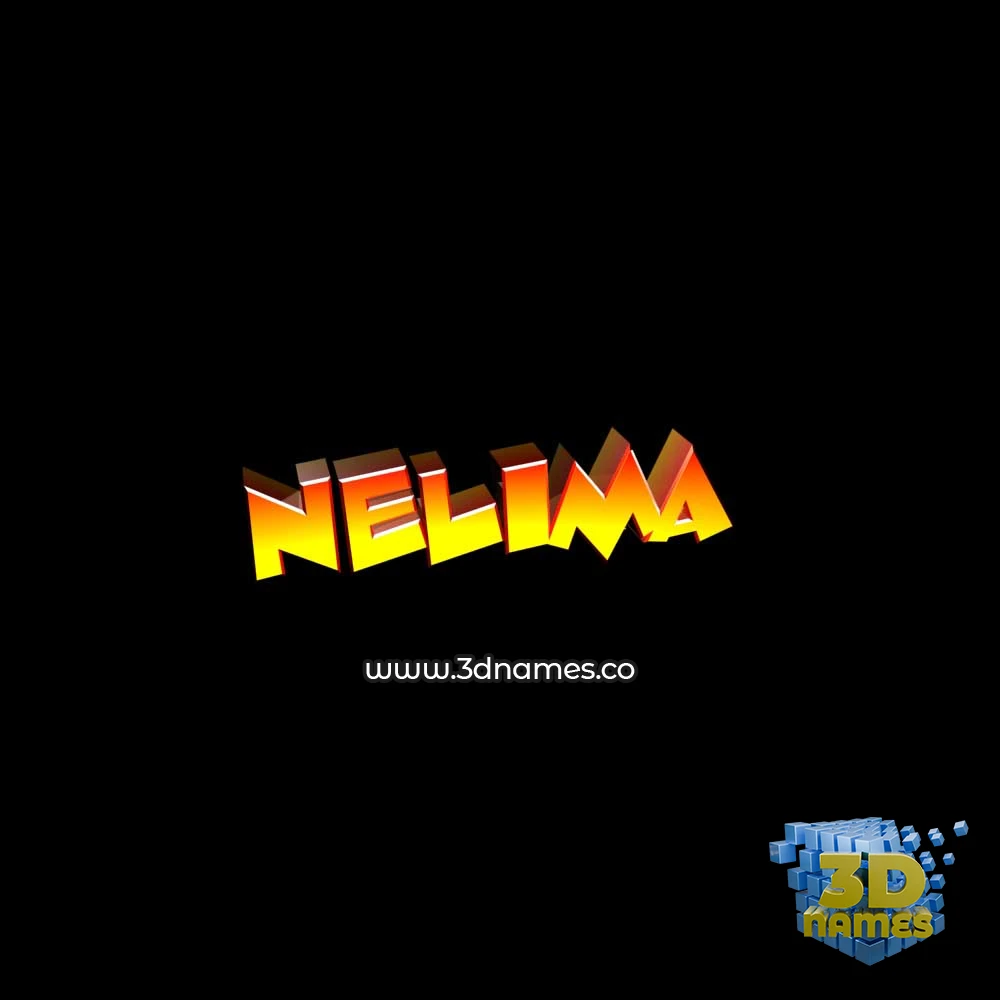 nelima in Black Background style - 3D name wallpaper