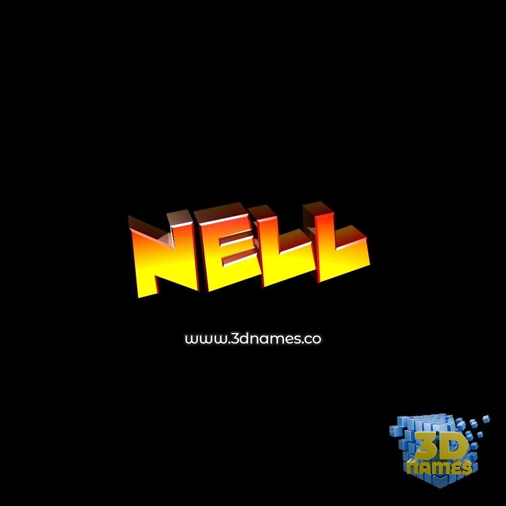 nell in Black Background style - 3D name wallpaper