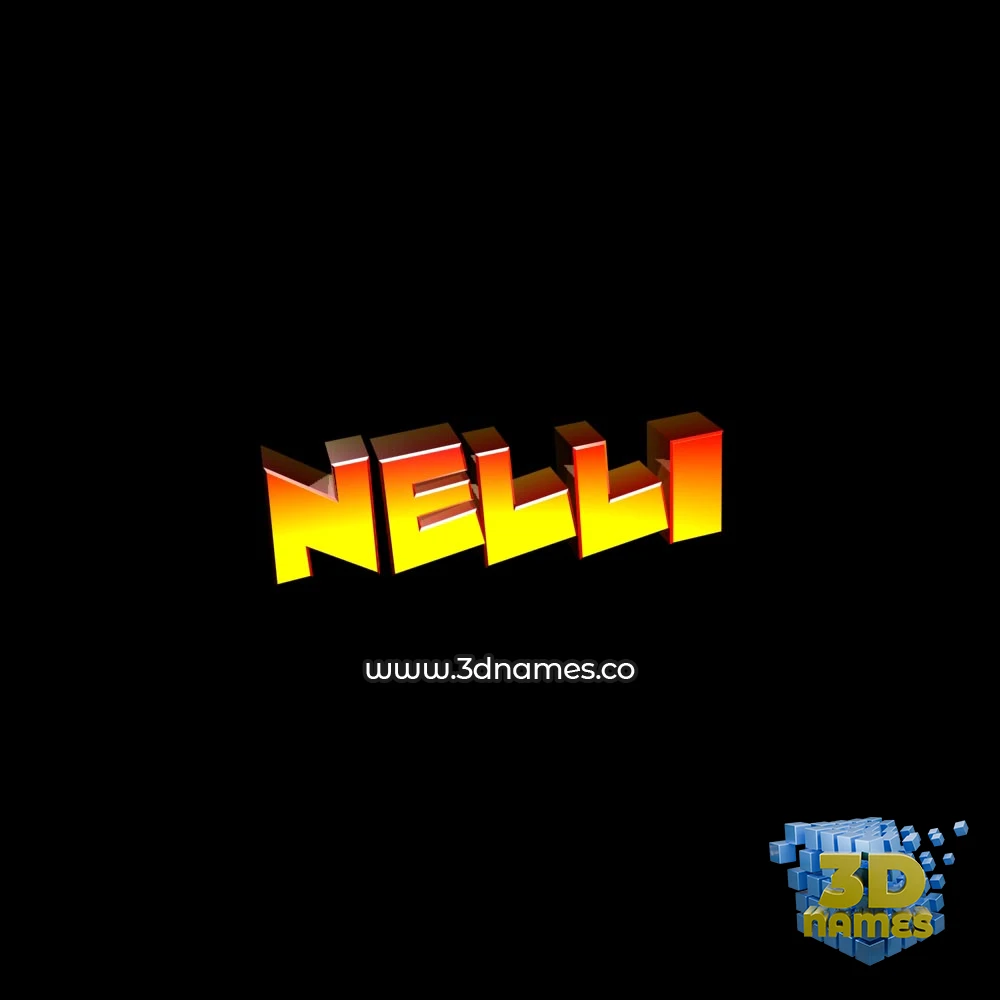 nelli in Black Background style - 3D name wallpaper