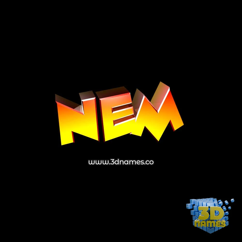 nem in Black Background style - 3D name wallpaper