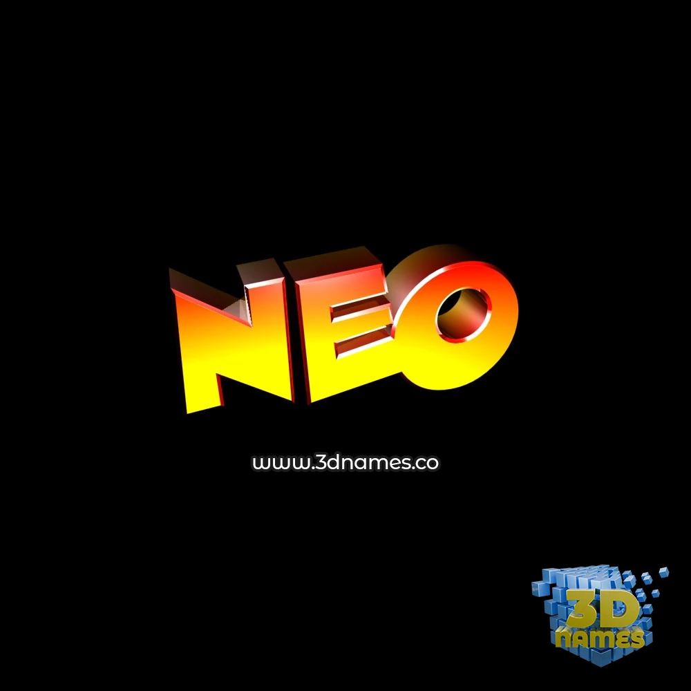neo in Black Background style - 3D name wallpaper