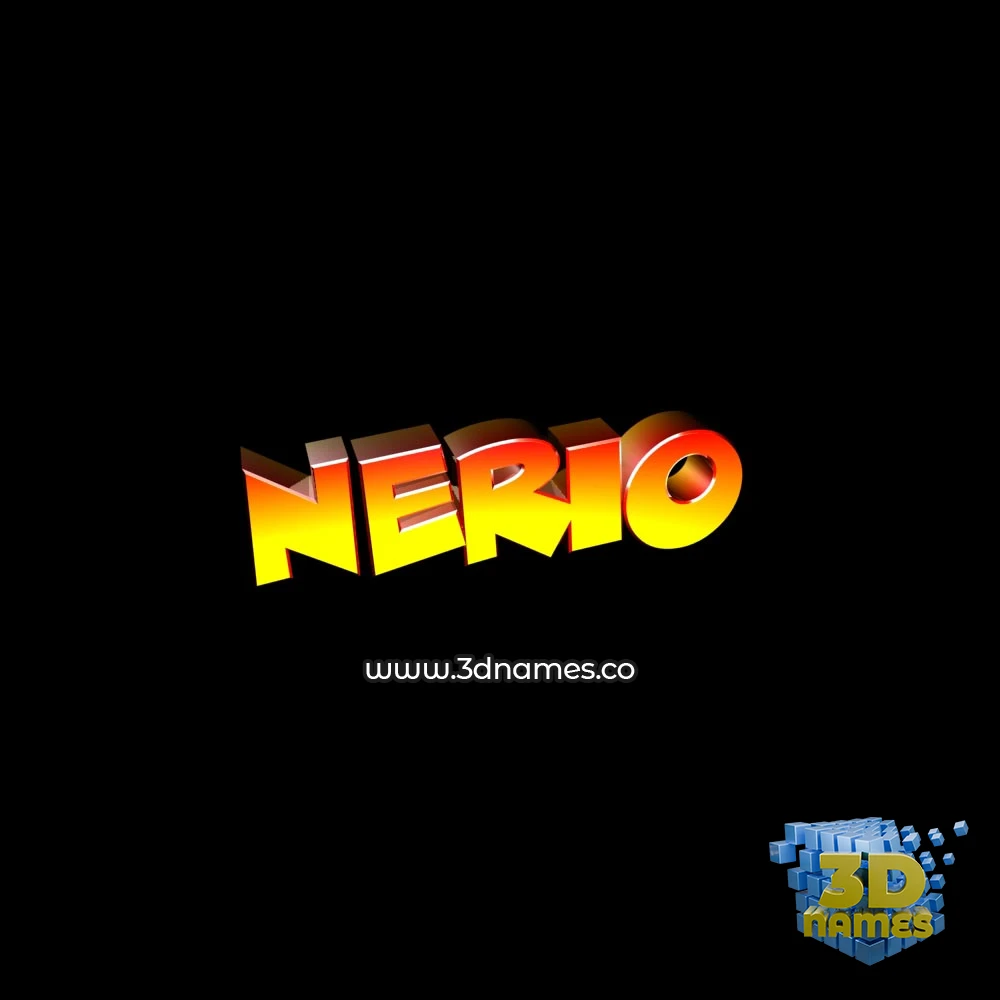 nerio in Black Background style - 3D name wallpaper