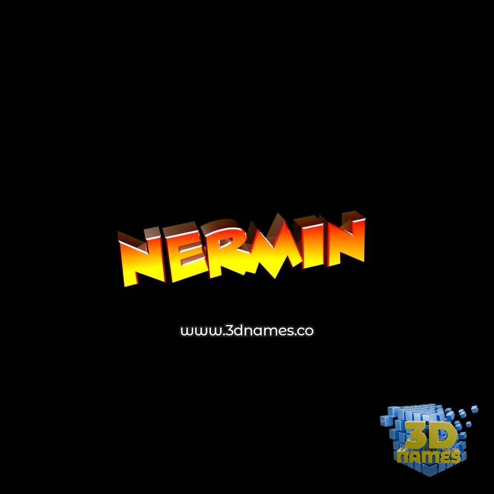 nermin in Black Background style - 3D name wallpaper