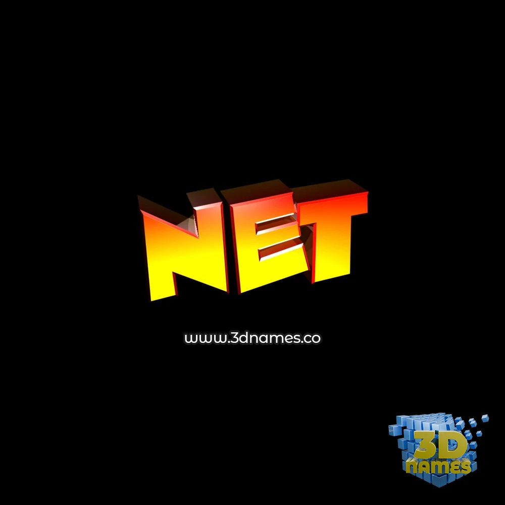 net in Black Background style - 3D name wallpaper