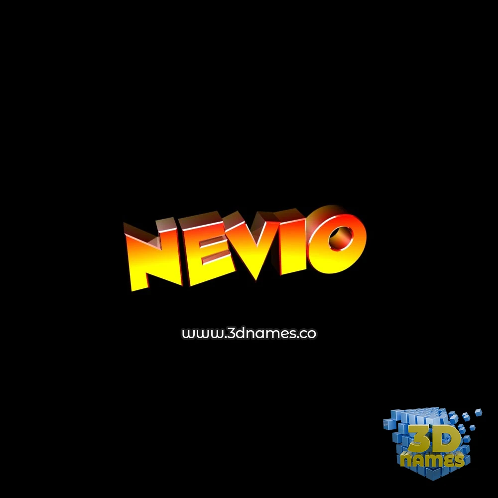nevio in Black Background style - 3D name wallpaper