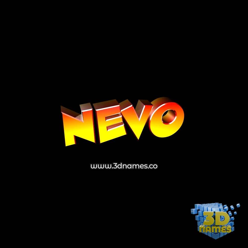 nevo in Black Background style - 3D name wallpaper