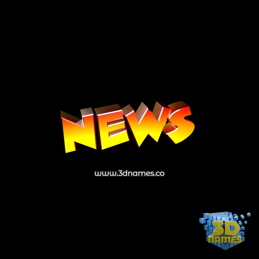 news in Black Background style - 3D name wallpaper