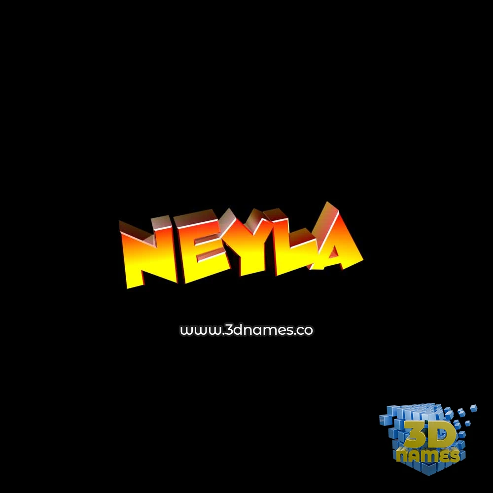 neyla in Black Background style - 3D name wallpaper