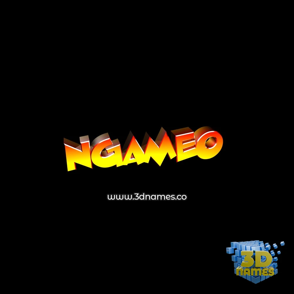 ngameo in Black Background style - 3D name wallpaper