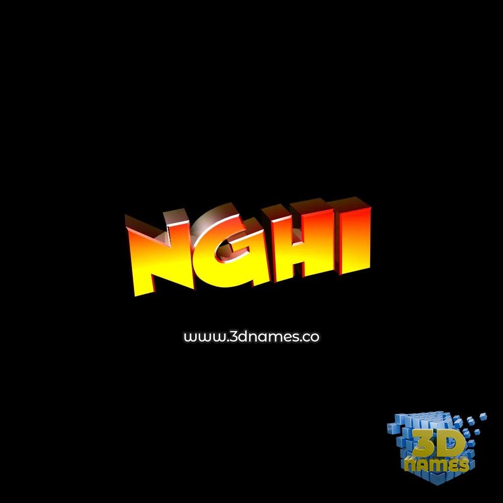 nghi in Black Background style - 3D name wallpaper