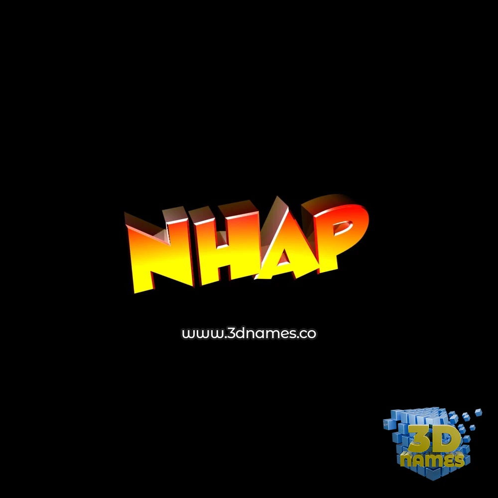 nhap in Black Background style - 3D name wallpaper