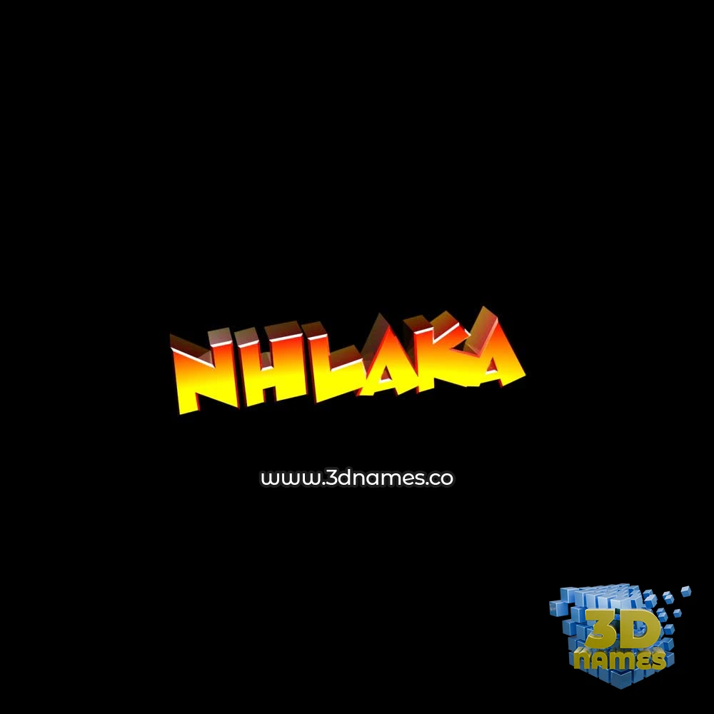 nhlaka in Black Background style - 3D name wallpaper