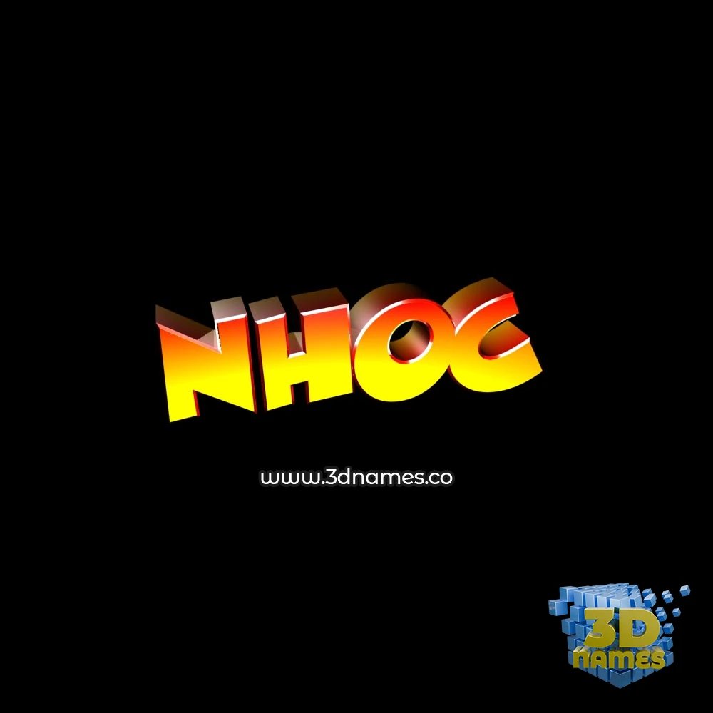 nhoc in Black Background style - 3D name wallpaper
