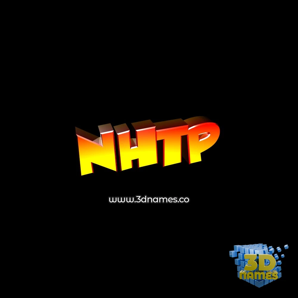 nhtp in Black Background style - 3D name wallpaper