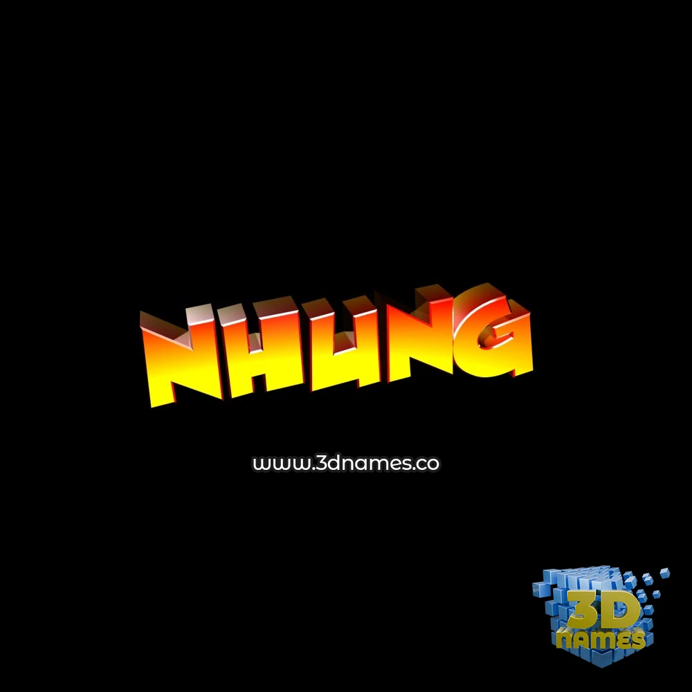 nhung in Black Background style - 3D name wallpaper