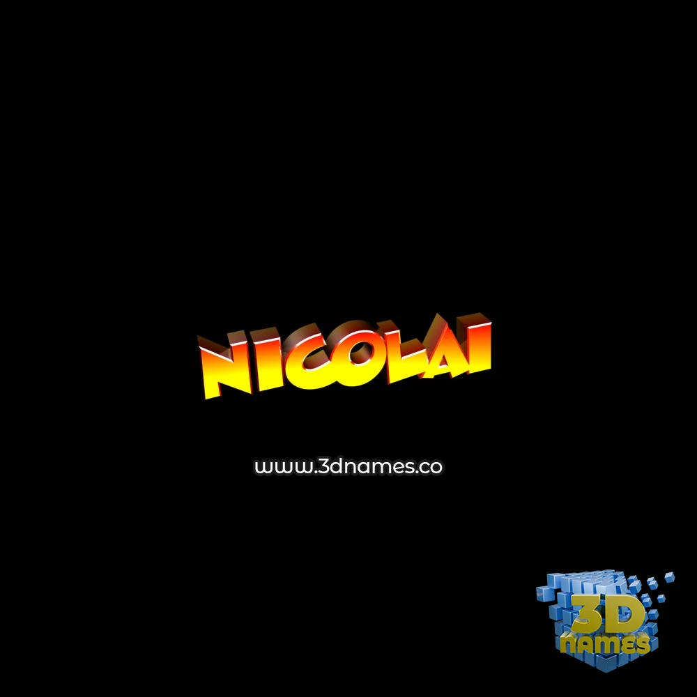 nicolai in Black Background style - 3D name wallpaper