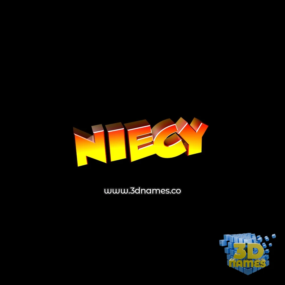 niecy in Black Background style - 3D name wallpaper