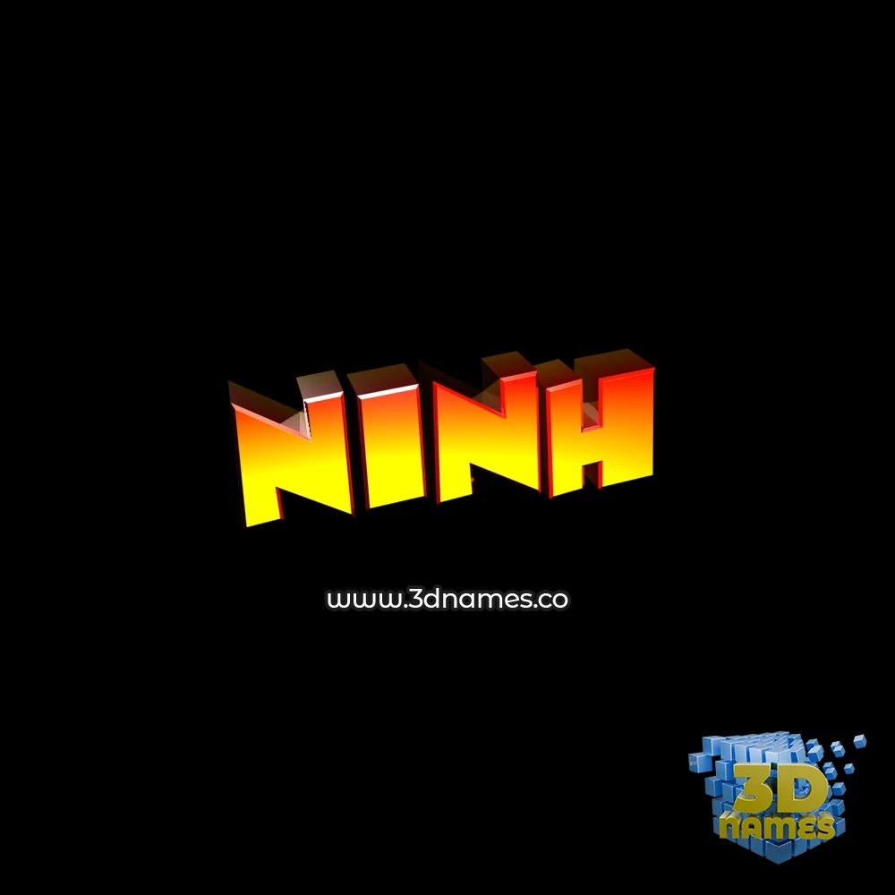 ninh in Black Background style - 3D name wallpaper