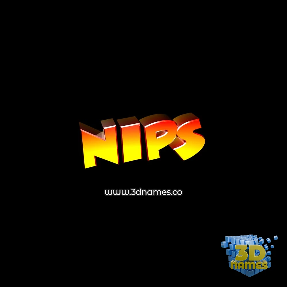 nips in Black Background style - 3D name wallpaper