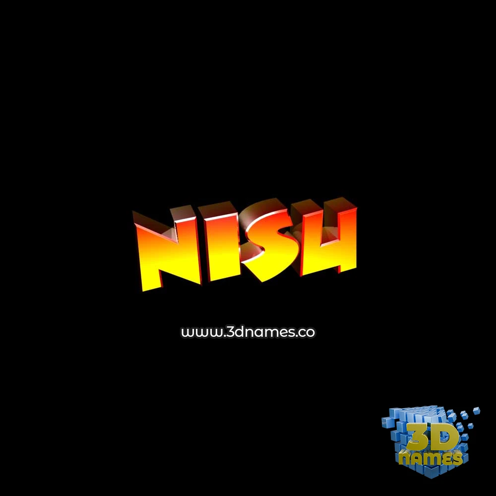 nisu in Black Background style - 3D name wallpaper
