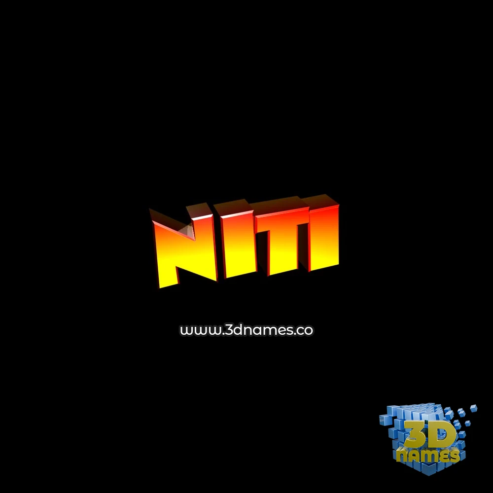 niti in Black Background style - 3D name wallpaper