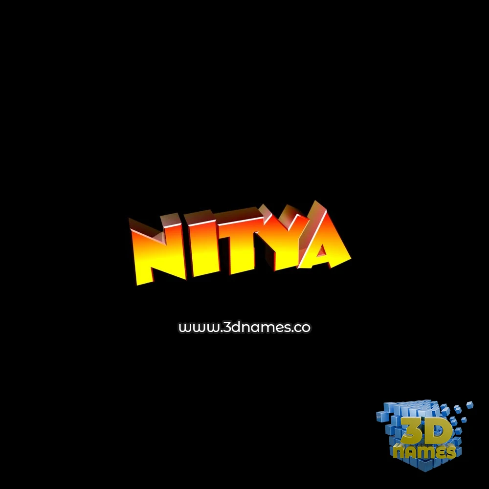 nitya in Black Background style - 3D name wallpaper