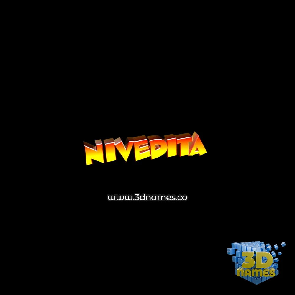 nivedita in Black Background style - 3D name wallpaper
