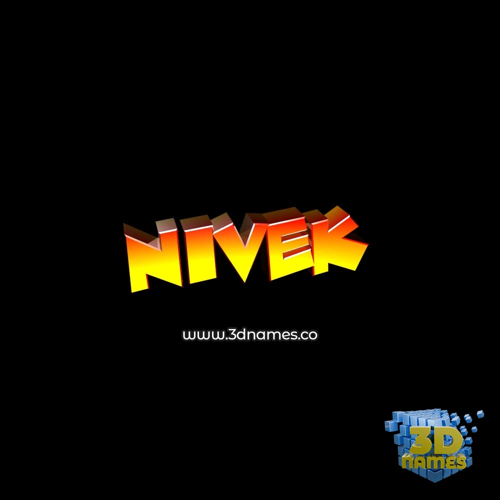 nivek in Black Background style - 3D name wallpaper