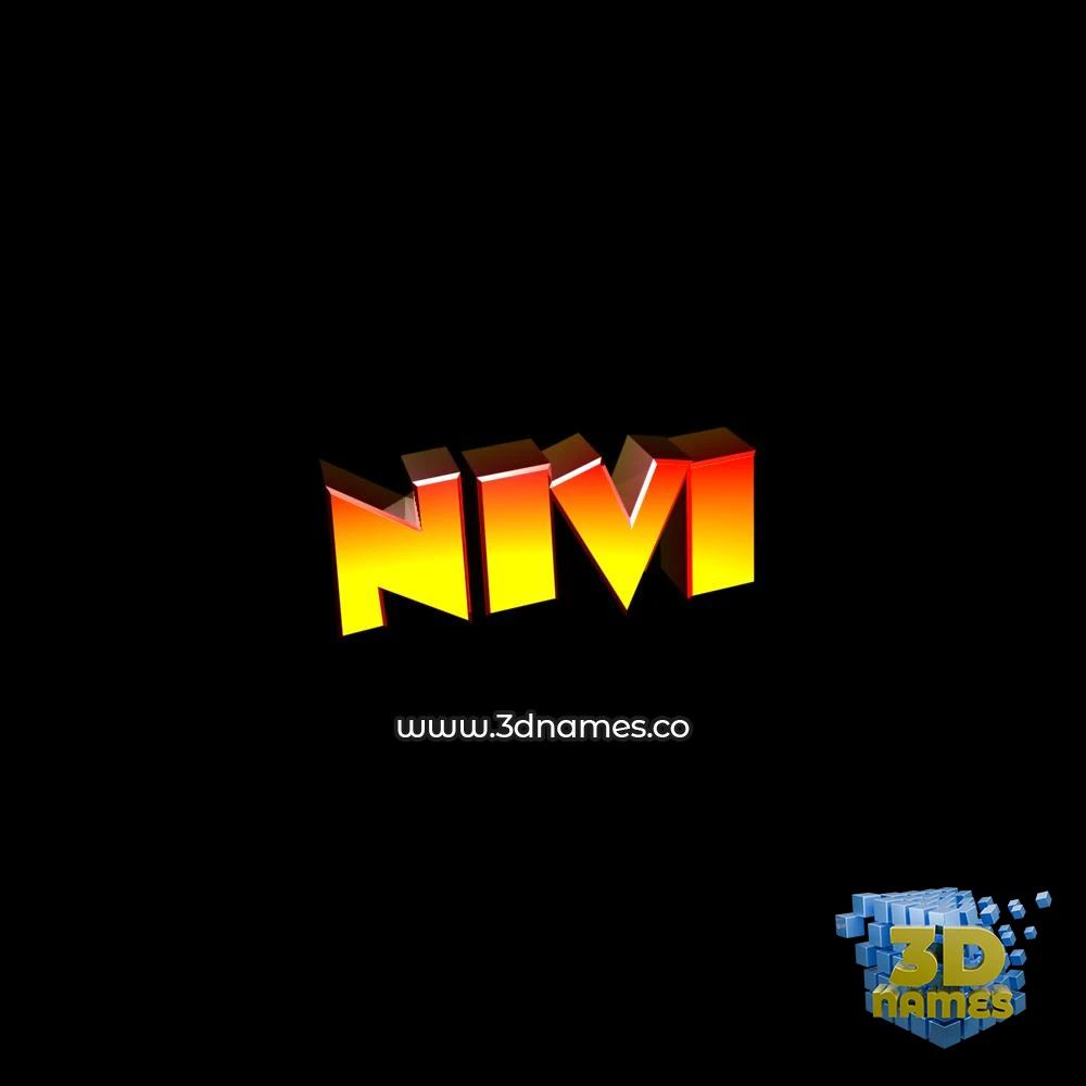 nivi in Black Background style - 3D name wallpaper
